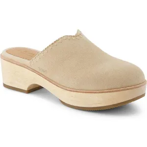 10021343  Womens Two Tone Manmade Clogs