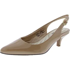 309935 Womens Solid Manmade Slingback Heels