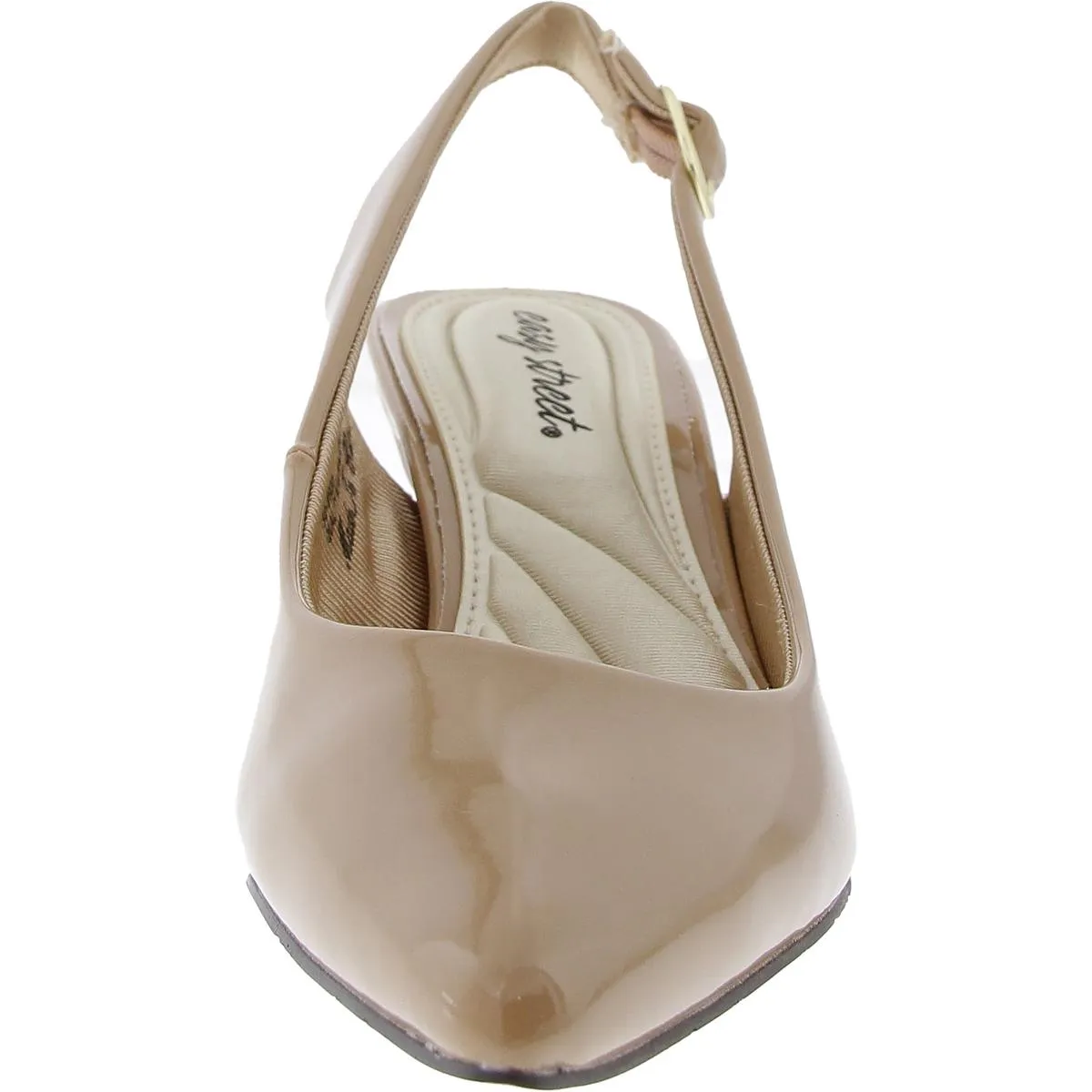 309935 Womens Solid Manmade Slingback Heels