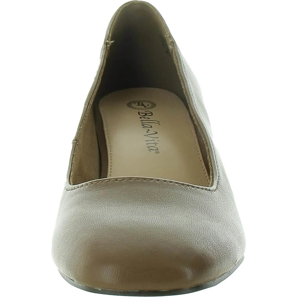 514204 Womens Solid Leather Block Heels
