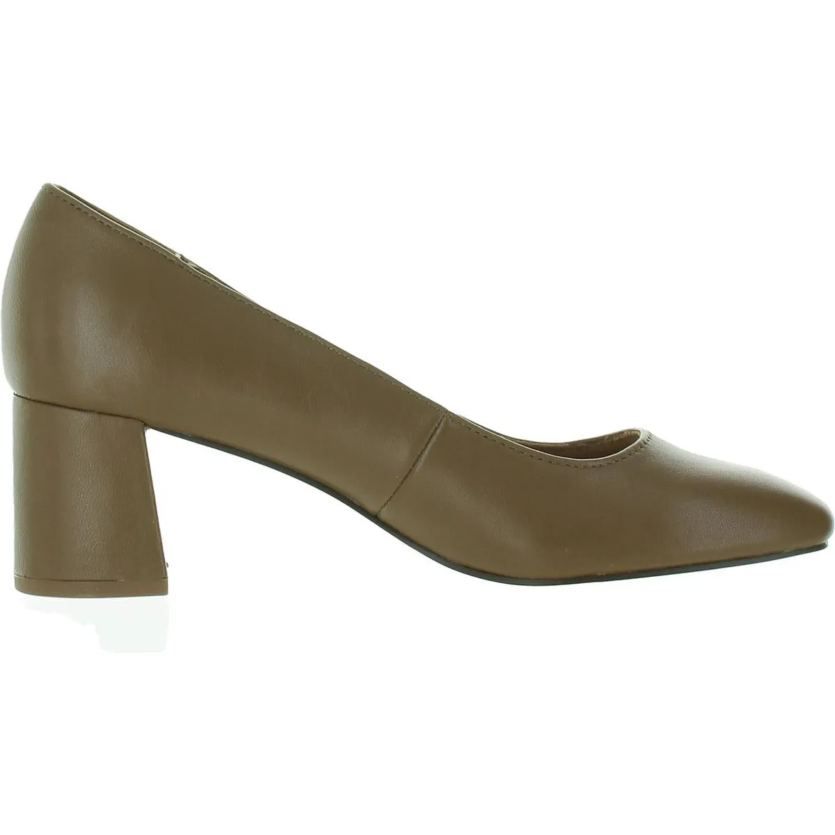 514204 Womens Solid Leather Block Heels