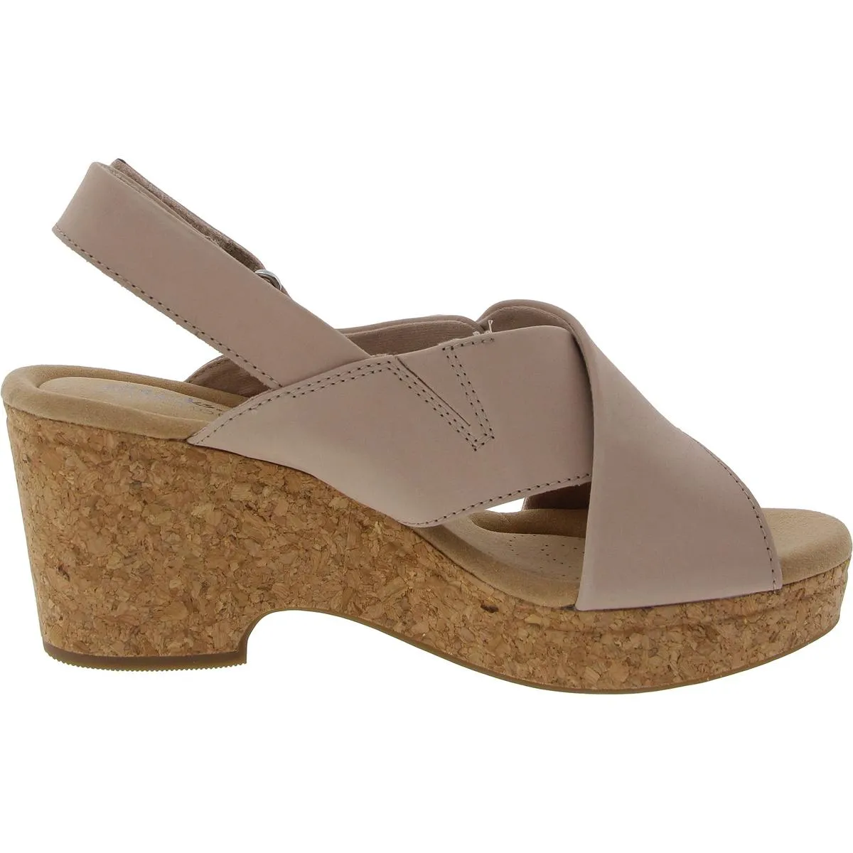 61712781 Womens Buckle Manmade Wedge Heels