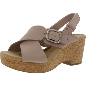 61712781 Womens Buckle Manmade Wedge Heels