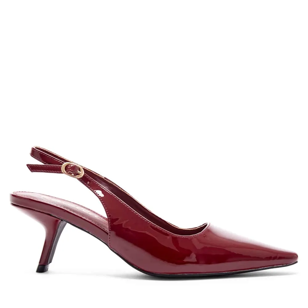 Abella Heel in Cherry Patent