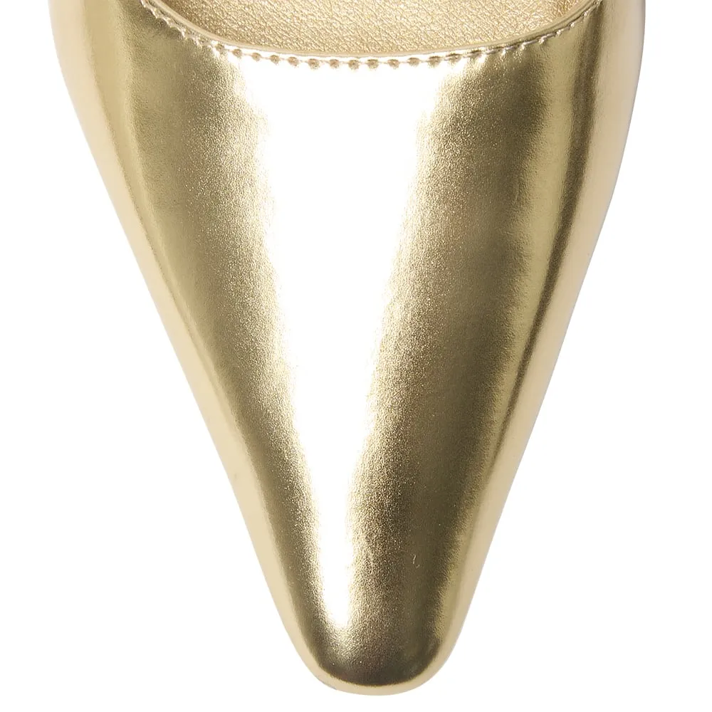 Abella Heel in Gold Smooth