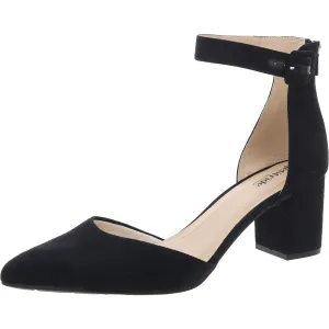 Admire Womens Buckle Faux Suede Ankle Strap