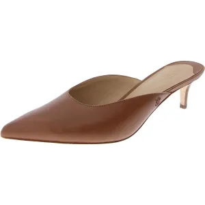 Adrienne-ML Womens Leather Pointed Toe Kitten Heels