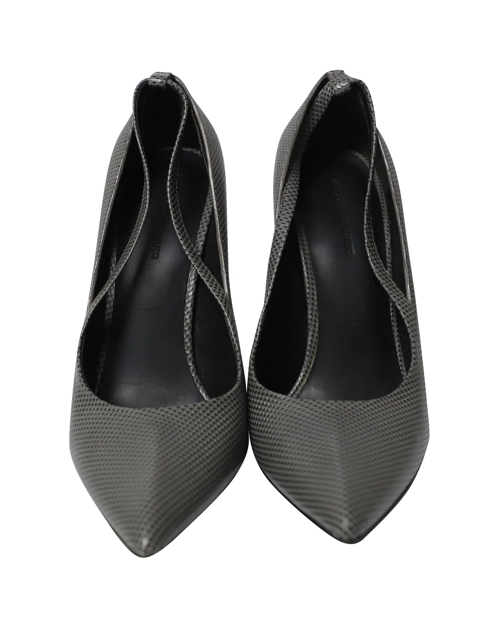 Alexander Wang Court Stiletto Heels in Grey Leather