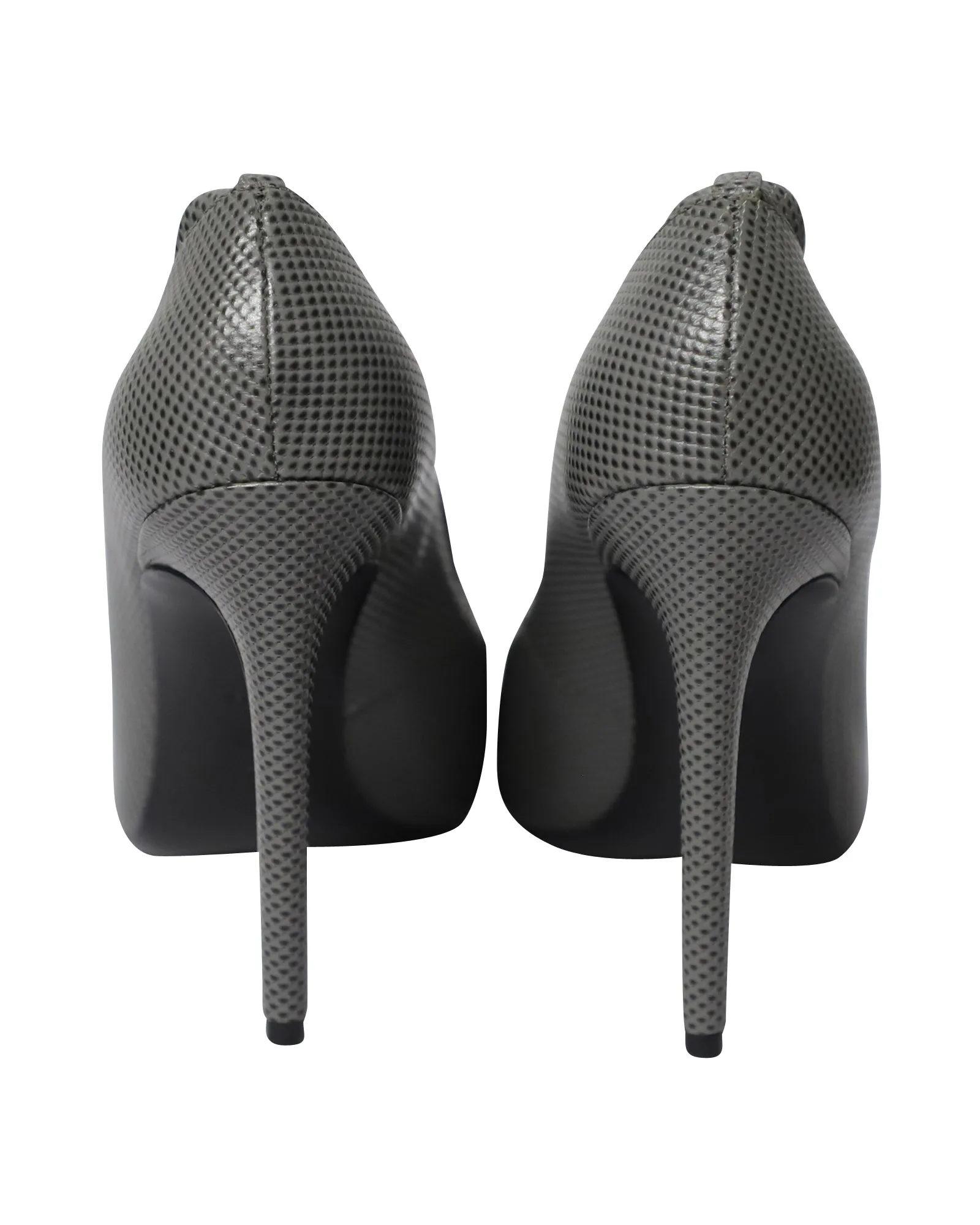 Alexander Wang Court Stiletto Heels in Grey Leather