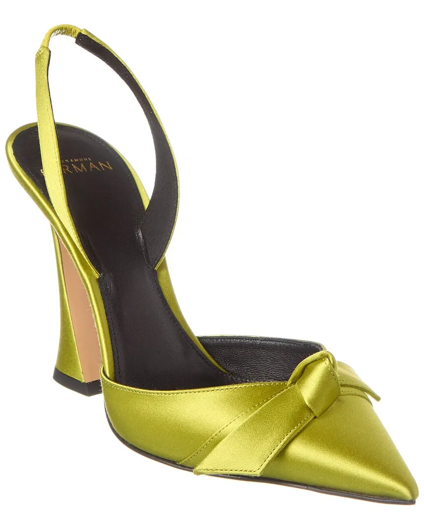 Alexandre Birman Clarita Bell 100 Slingback Satin Pump