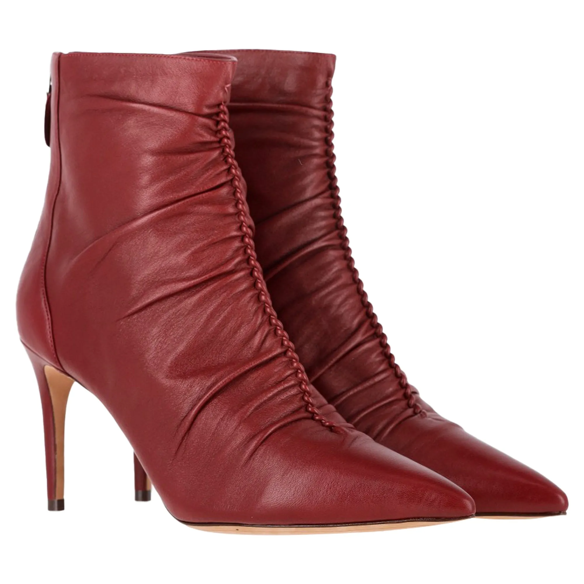 Alexandre Birman Susanna Ankle Boots in Red Leather