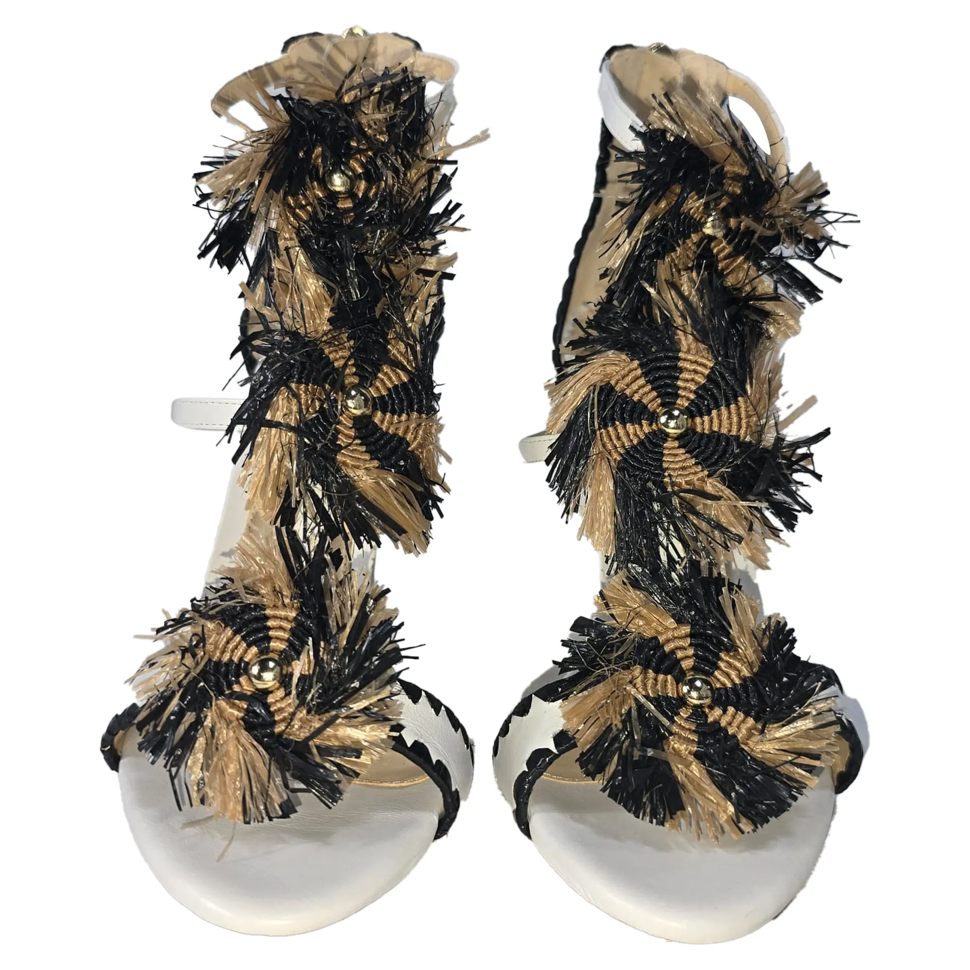 Alexandre Birman Tornado Sandals in White Leather
