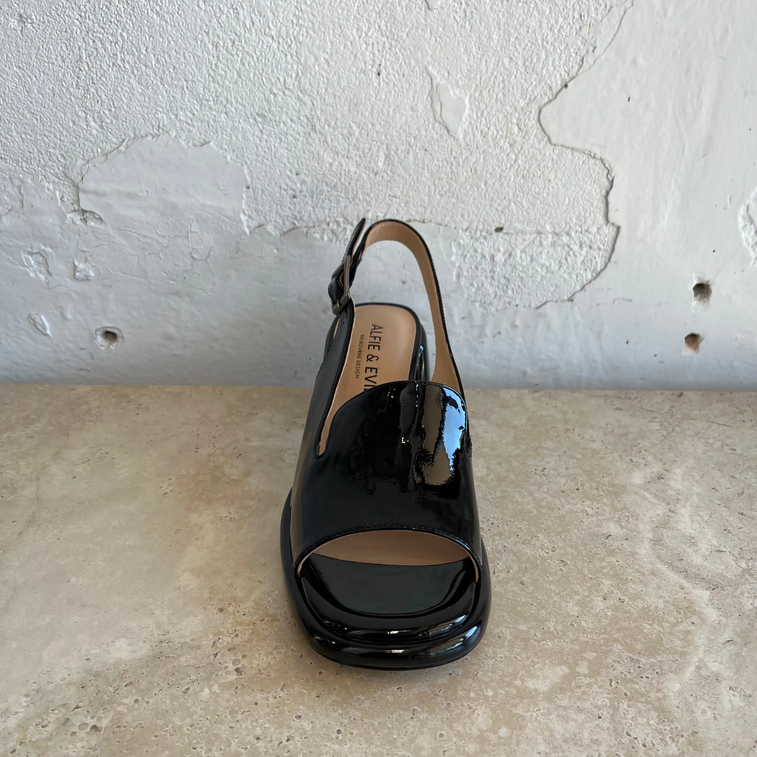 Alfie & Evie York Black Patent