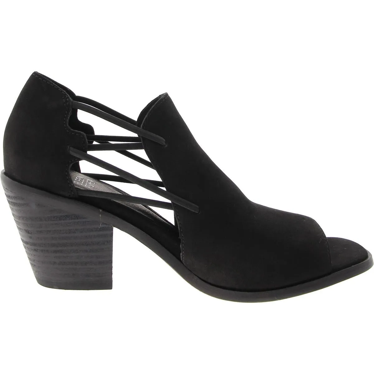 Alfie Womens Nubuck Open Toe Block Heels