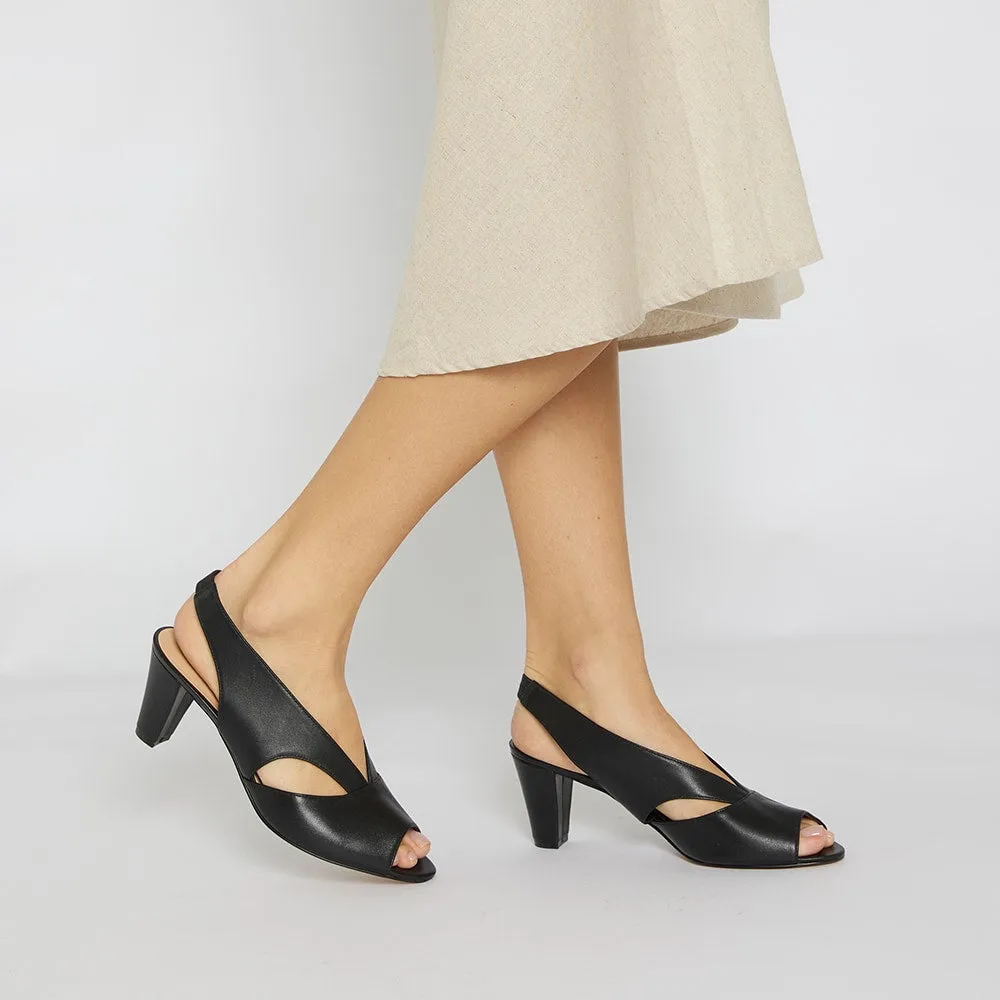 Alice Heel in Black Leather