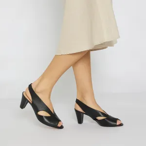 Alice Heel in Black Leather