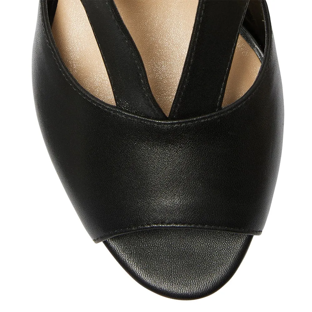 Alice Heel in Black Leather