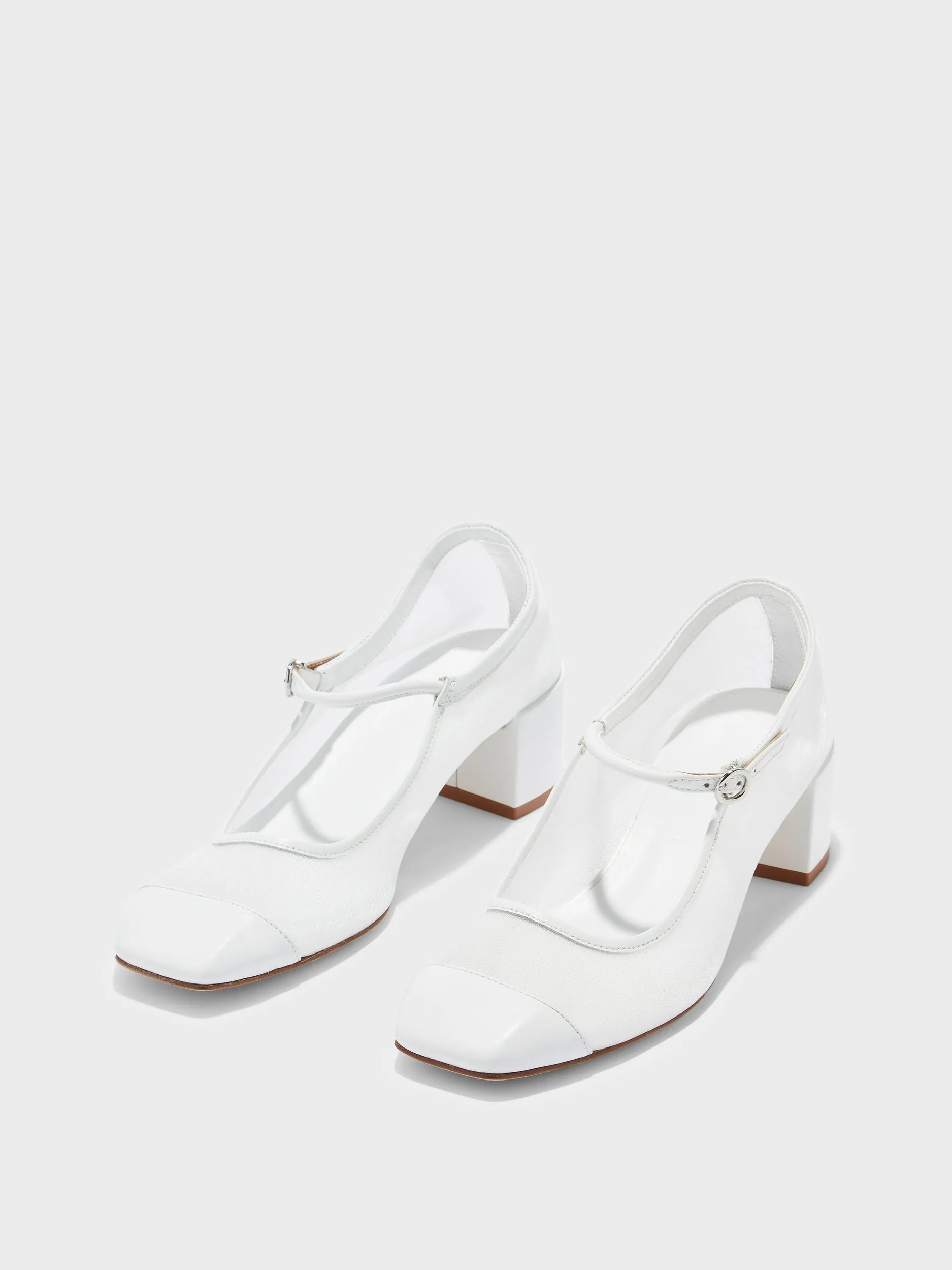 Aline Mesh Mary-Jane Pumps