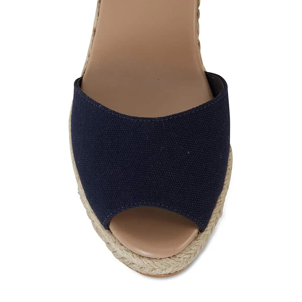 Aloha Espadrille in Navy Fabric