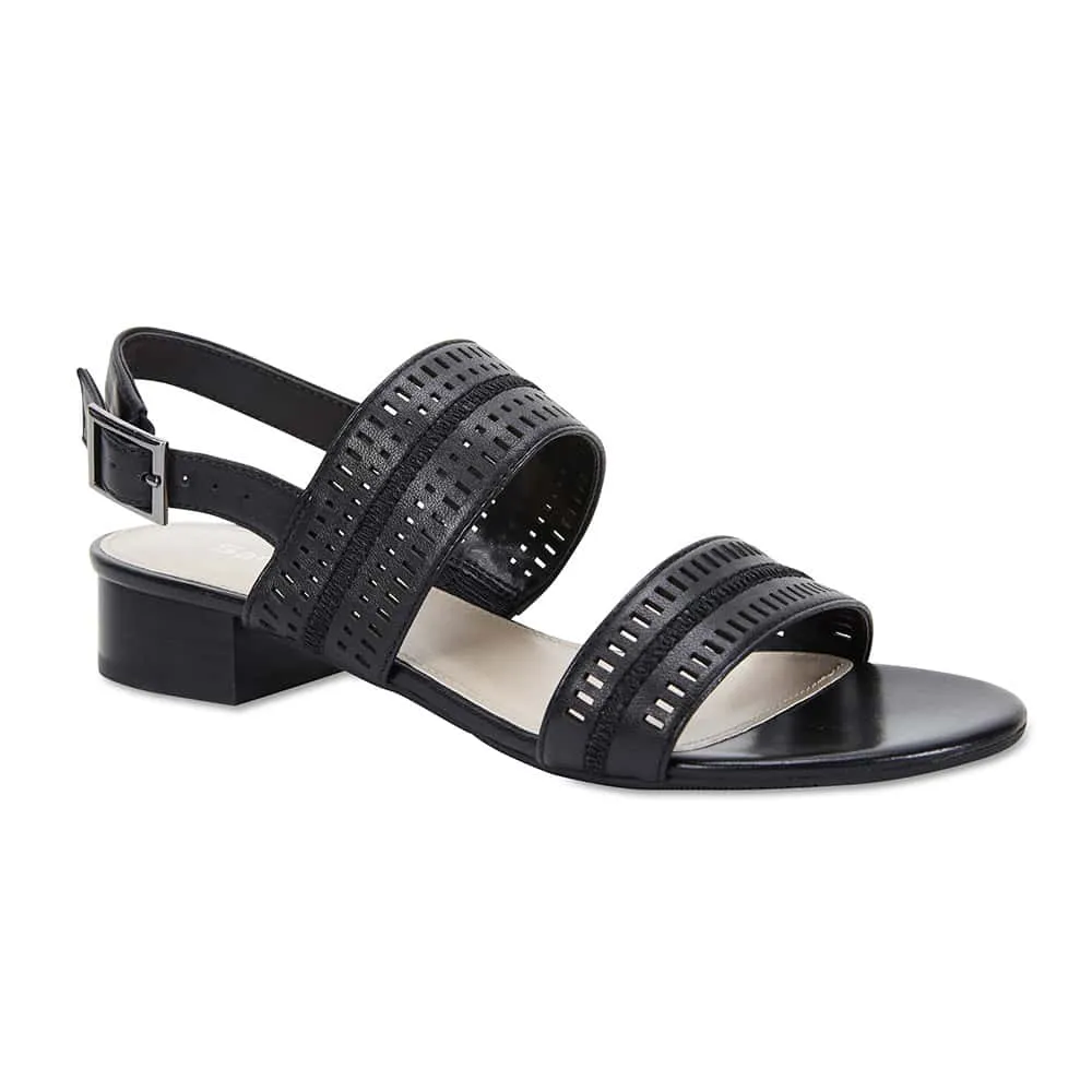 Altona Heel in Black Leather