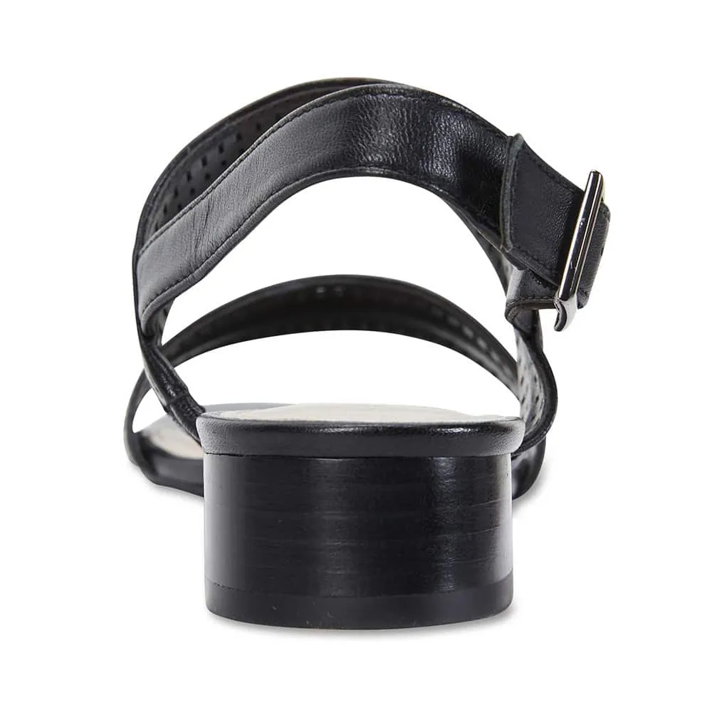 Altona Heel in Black Leather