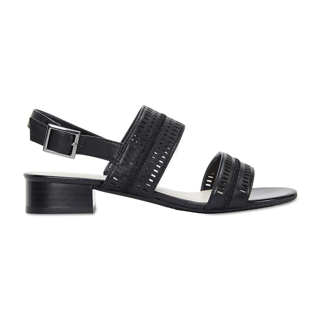 Altona Heel in Black Leather
