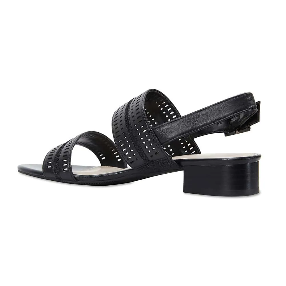 Altona Heel in Black Leather