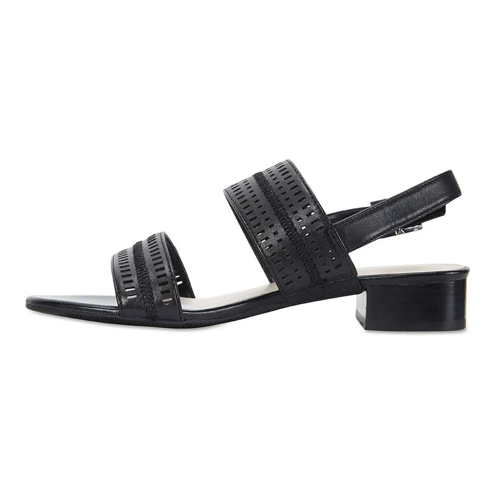 Altona Heel in Black Leather