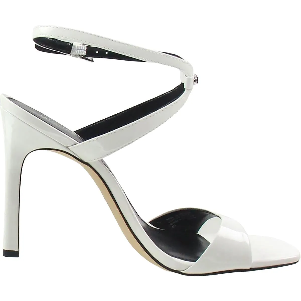 AMARA HIGH Womens Logo Patent Leather Ankle Strap