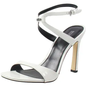 AMARA HIGH Womens Logo Patent Leather Ankle Strap