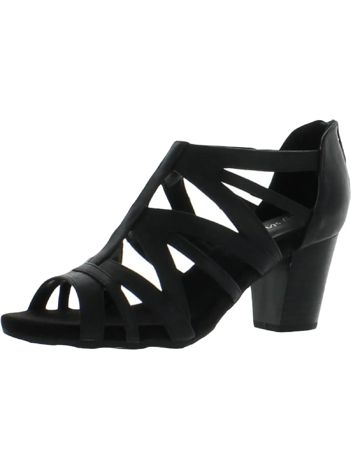 Amaze Womens Faux Leather Open Toe Sandals Shoes