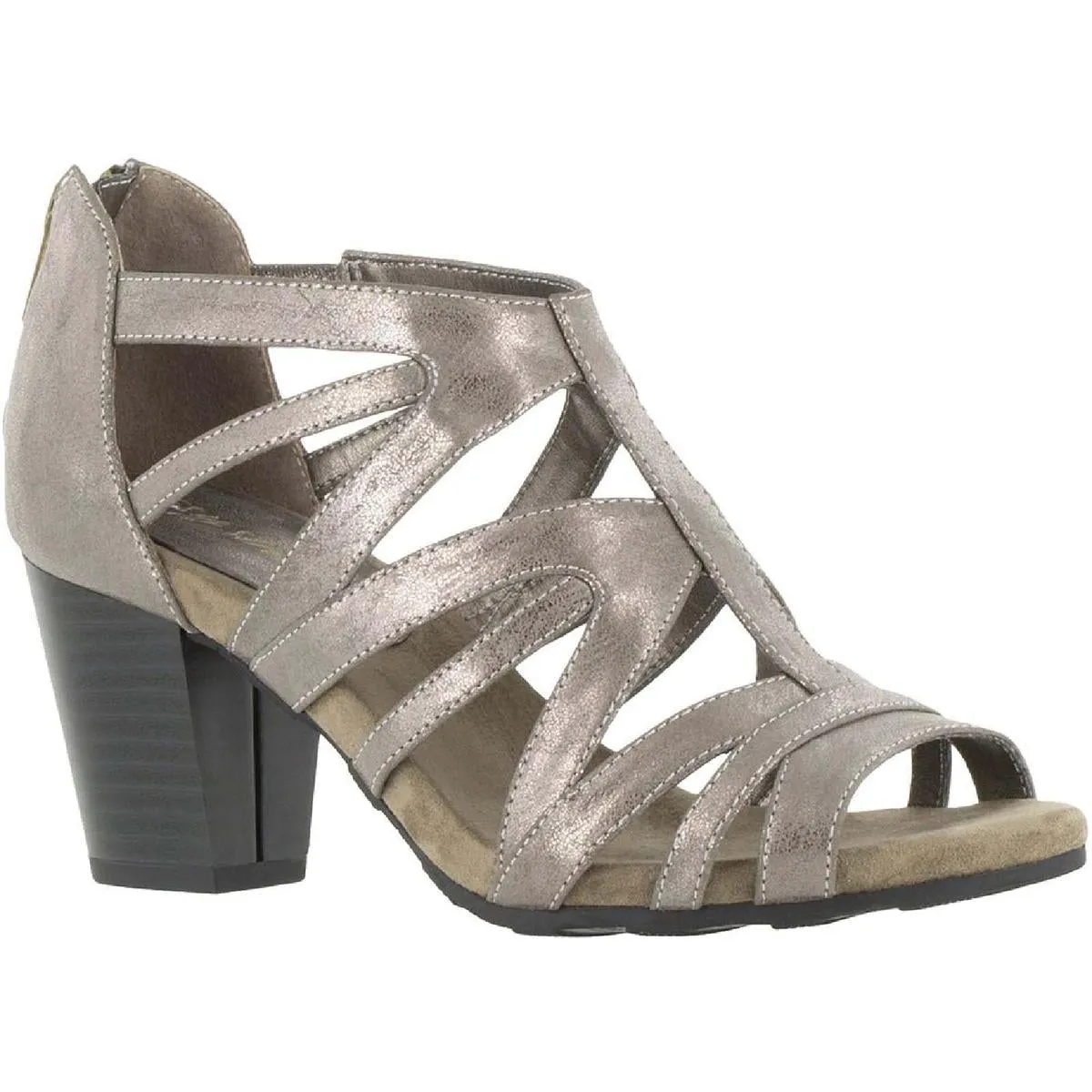 Amaze Womens Faux Leather Open Toe Sandals Shoes