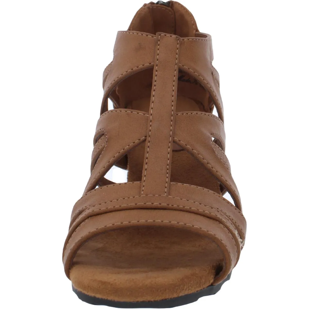 Amaze Womens Faux Leather Open Toe Sandals Shoes