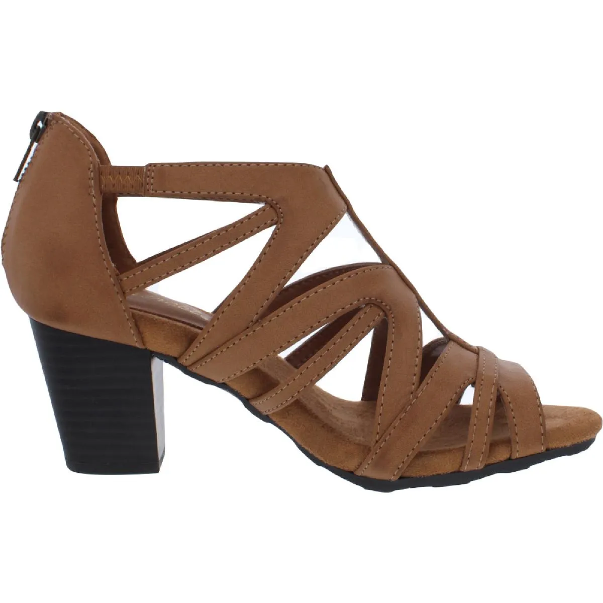 Amaze Womens Faux Leather Open Toe Sandals Shoes