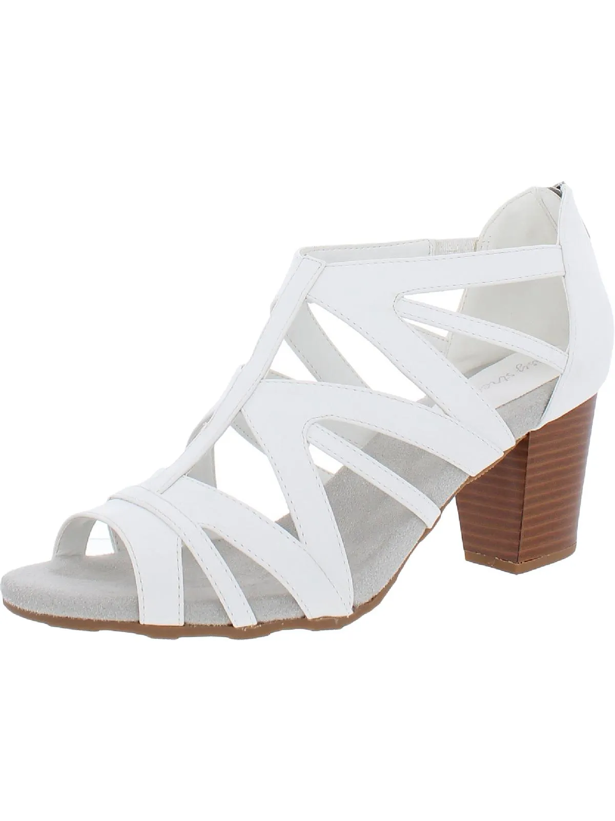 Amaze Womens Faux Leather Open Toe Sandals Shoes