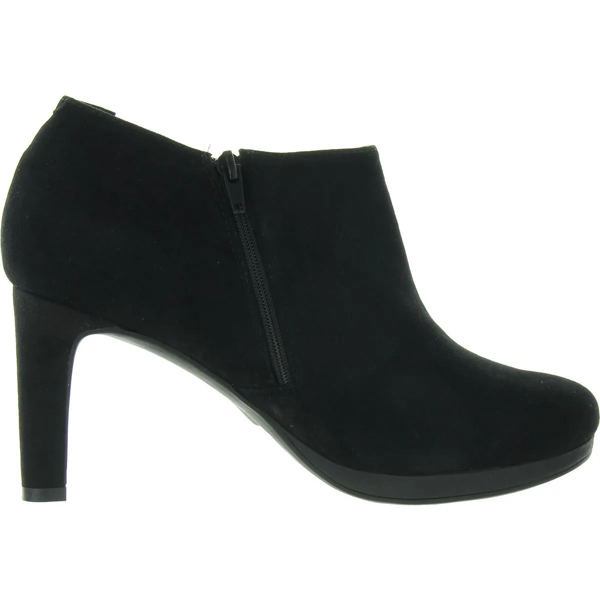 Ambyr Hope Womens Zipper Faux Suede Platform Heels