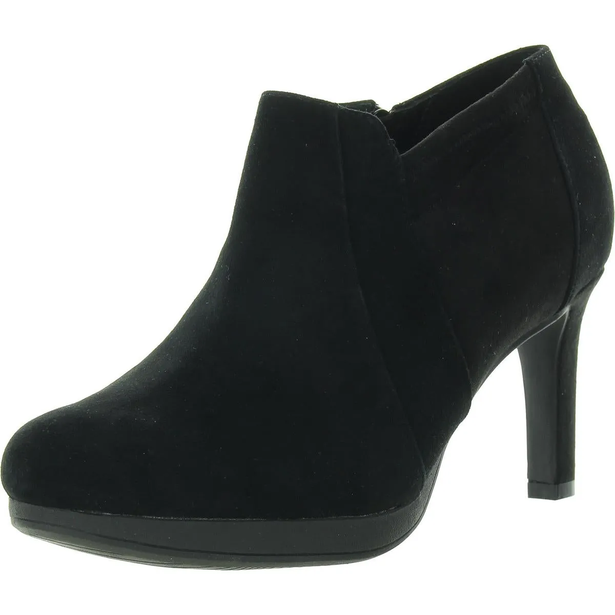 Ambyr Hope Womens Zipper Faux Suede Platform Heels