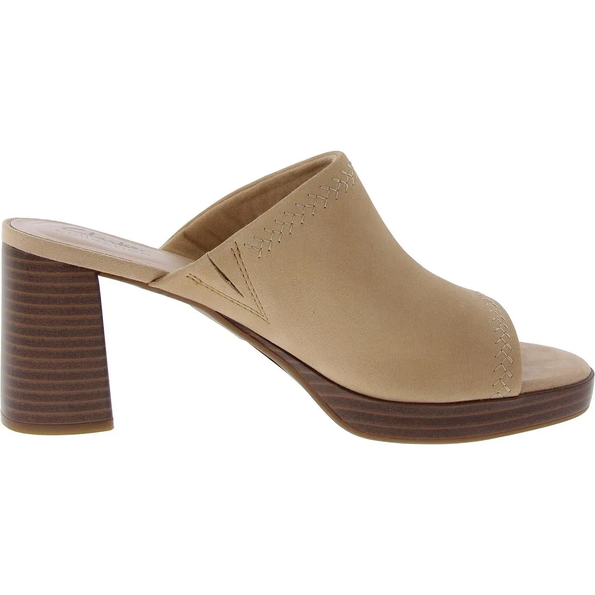 AMBYRLYNPARK Womens Embroidered Leather Block Heels