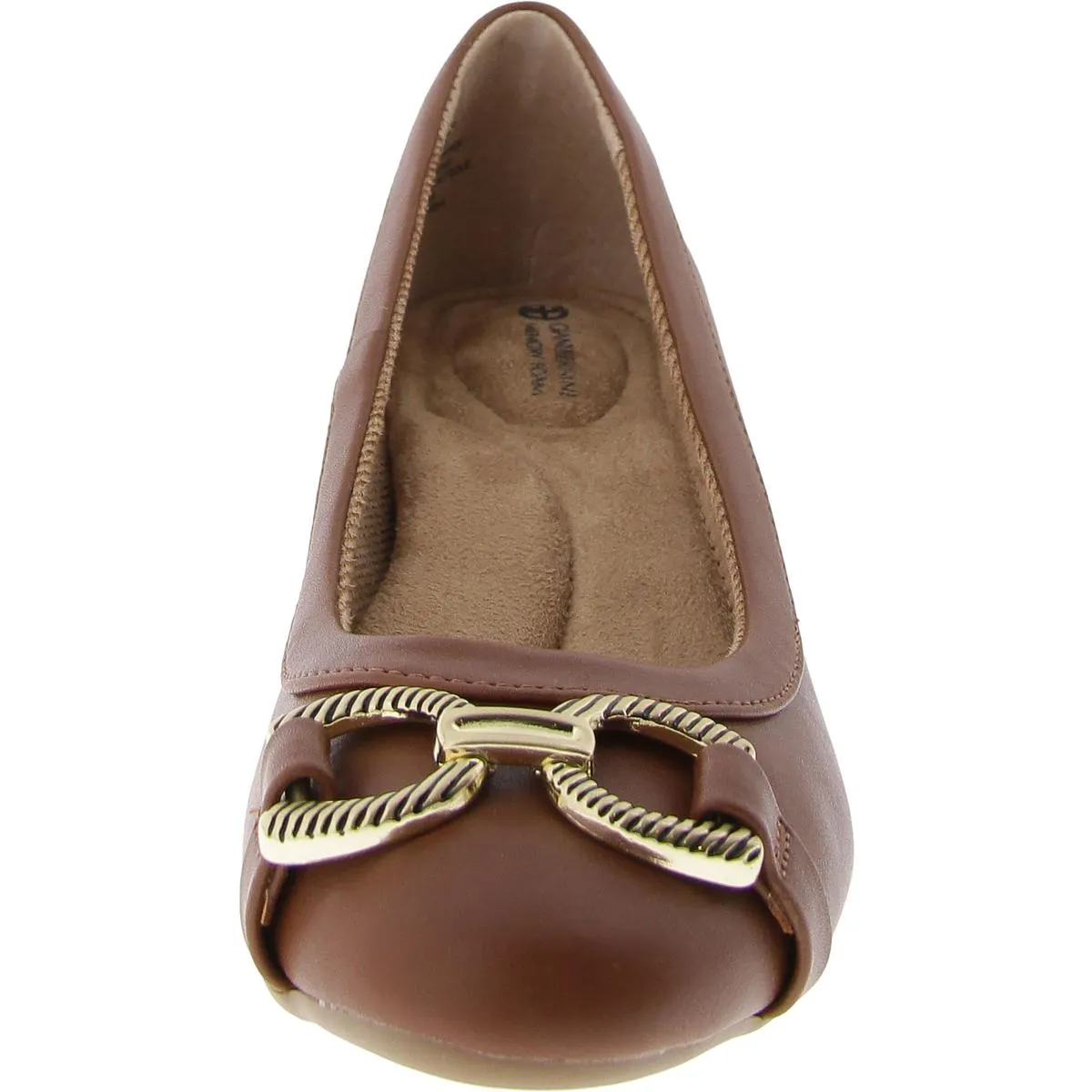 Ameriee Womens Faux Leather Cushioned Footbed Pumps