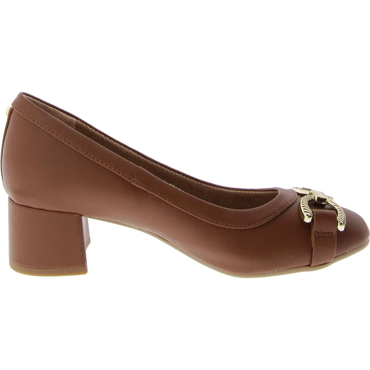 Ameriee Womens Faux Leather Cushioned Footbed Pumps