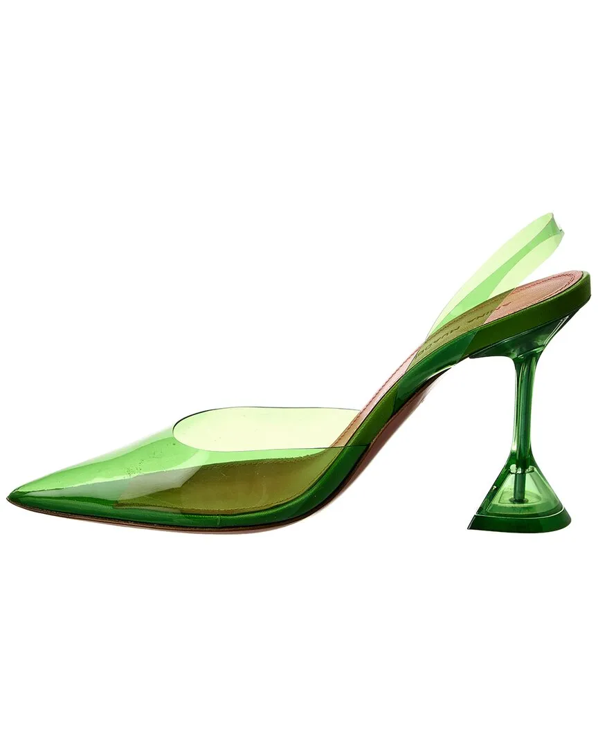 AMINA MUADDI Holli Glass Vinyl Slingback Pump
