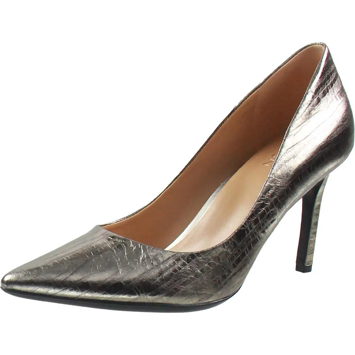 Anna Womens Metallic Pointed Toe Pumps