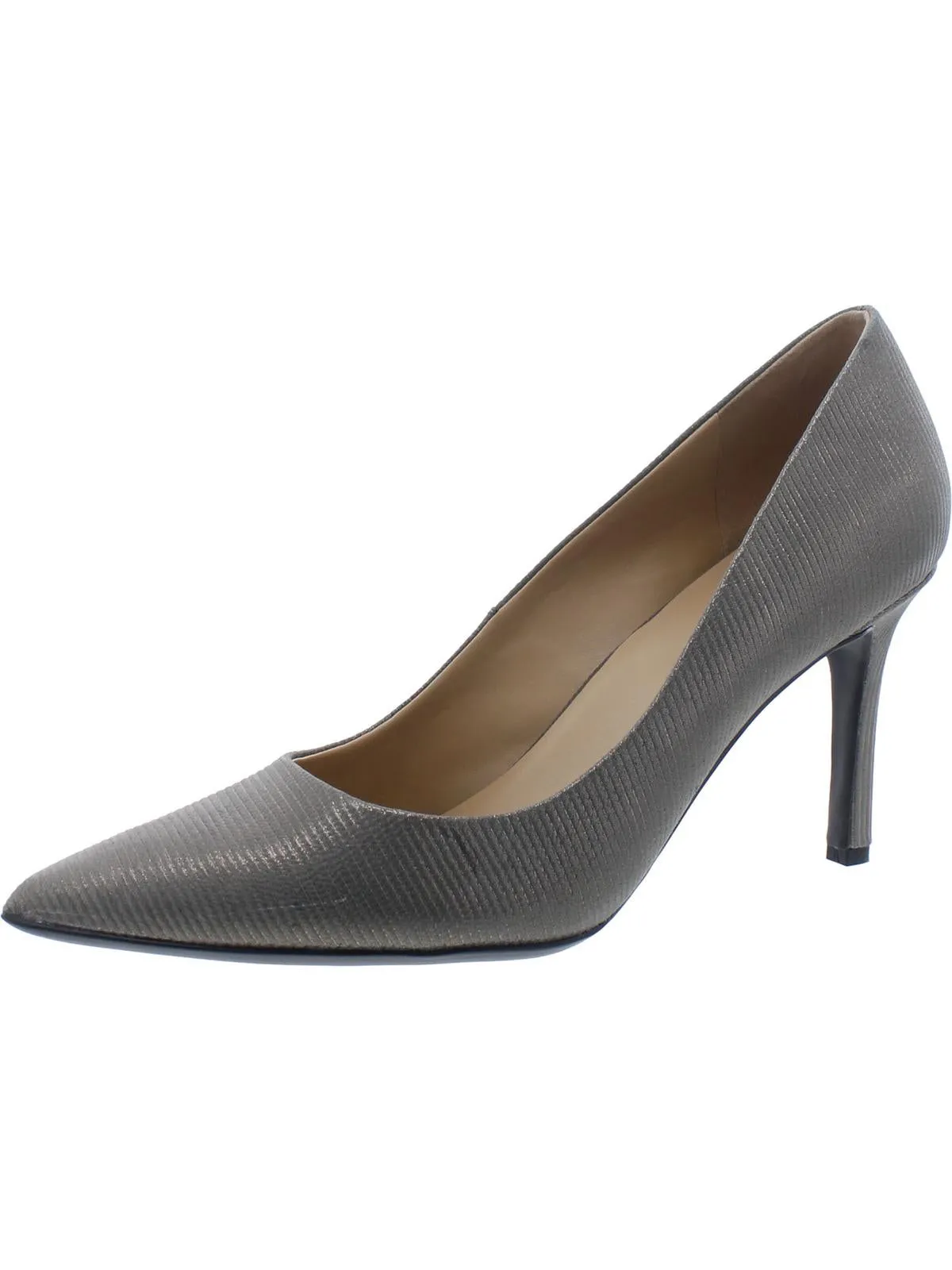 Anna Womens Metallic Pointed Toe Pumps