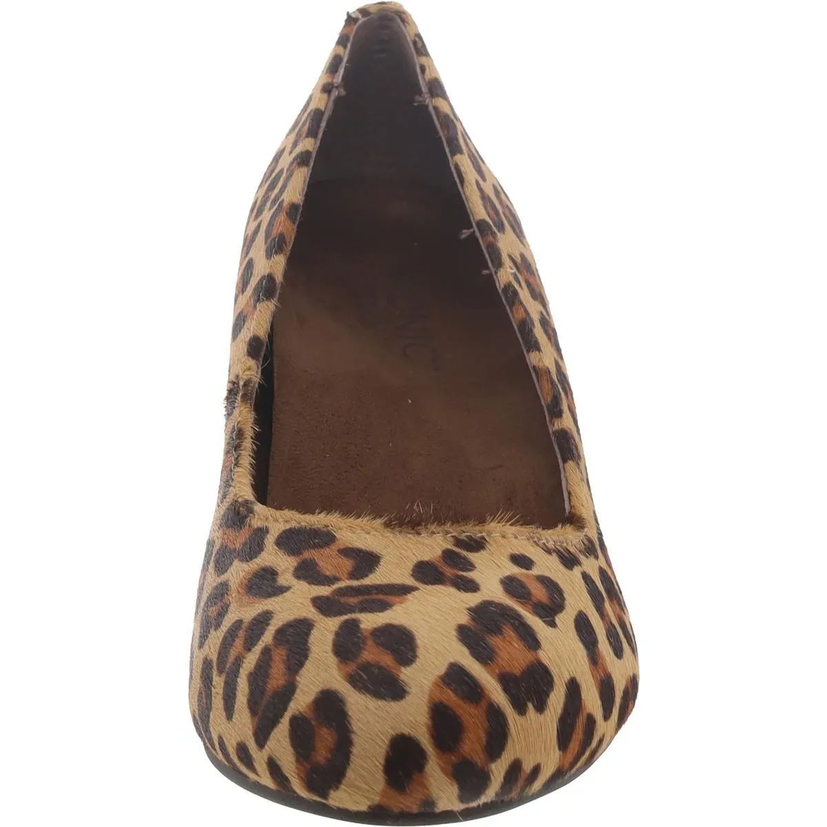 Antonia Womens Calf Hair Leopard Print Wedge Heels