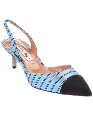 Aquazzura 60 Canvas Slingback Pump