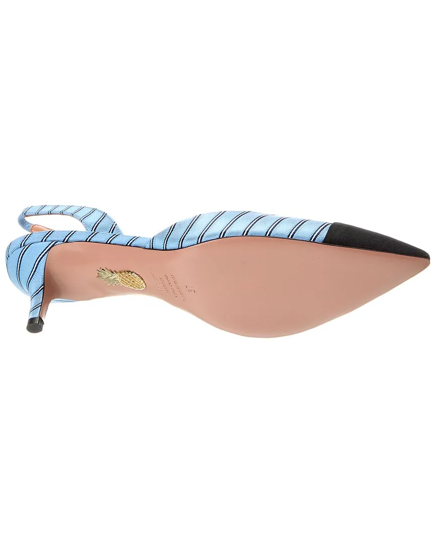 Aquazzura 60 Canvas Slingback Pump