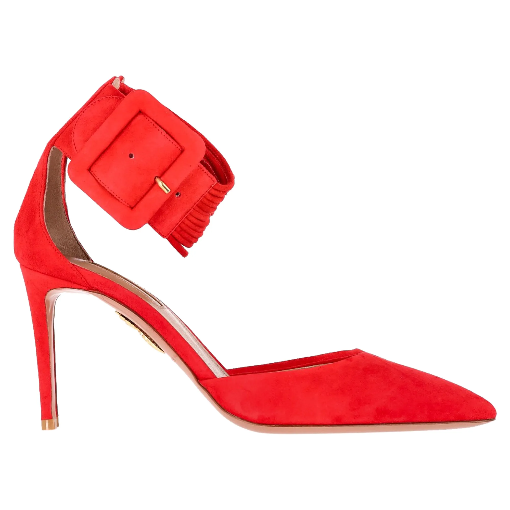 Aquazzura Casablanca Pumps in Red Suede