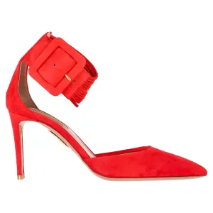 Aquazzura Casablanca Pumps in Red Suede
