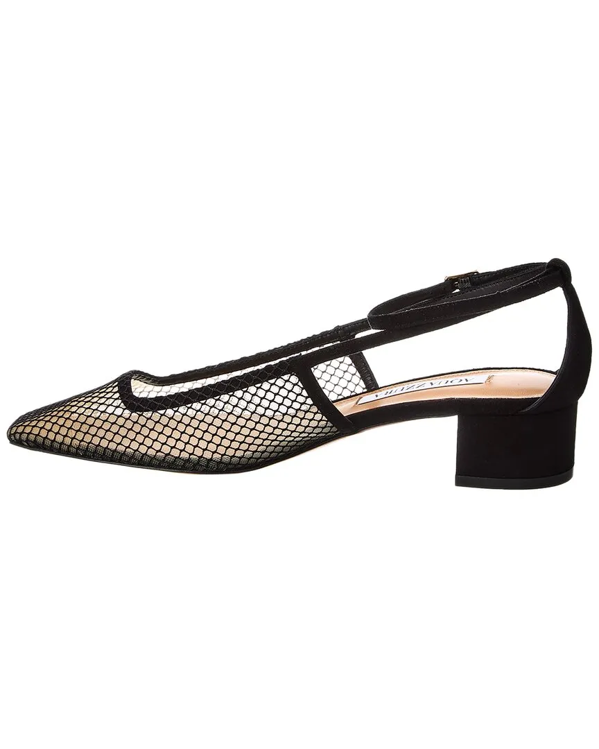 Aquazzura Forbidden Love 35 Suede & Mesh Pump