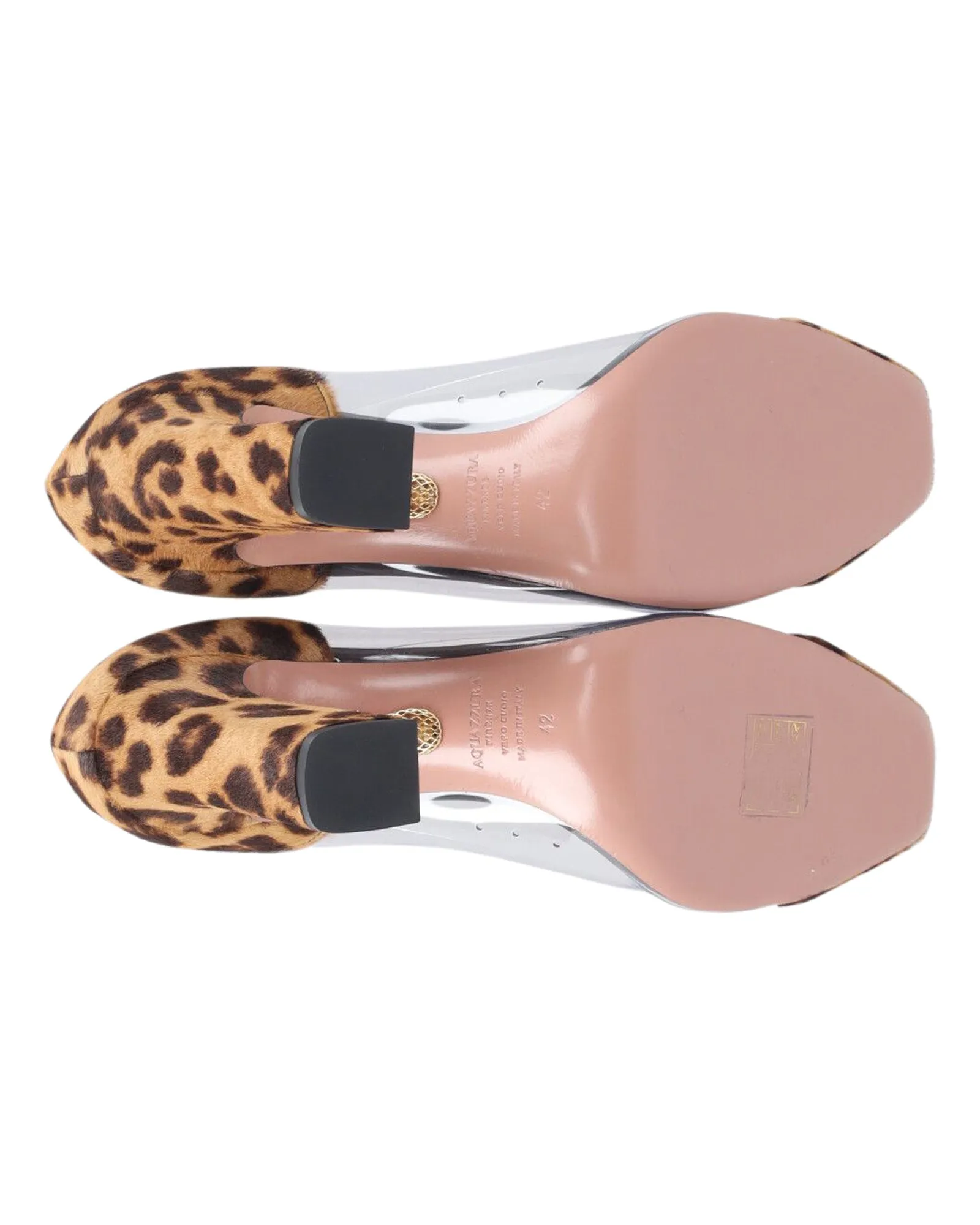 Aquazzura Optic 105 Pumps in Animal Print Ponyhair